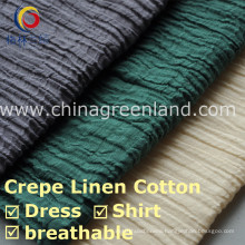 High Quality Crepe Linen Cotton Fabric for Dress (GLLYMM001)